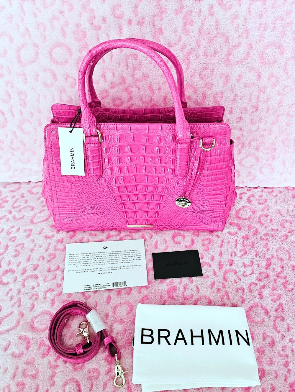 NWT Brahmin PARADISE PINK Small Finley